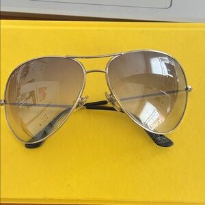 Ray Banz Aviator Sunglasses with Brown Gradient Lenses